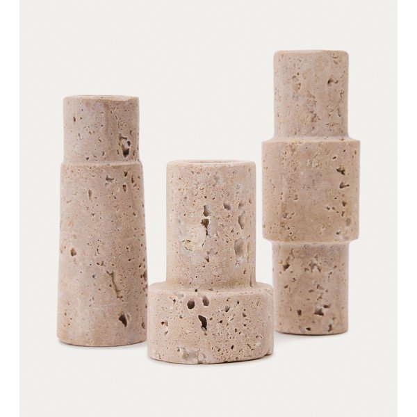 Kamniti svečniki v kompletu 3 ks Majid – Kave Home-image-2