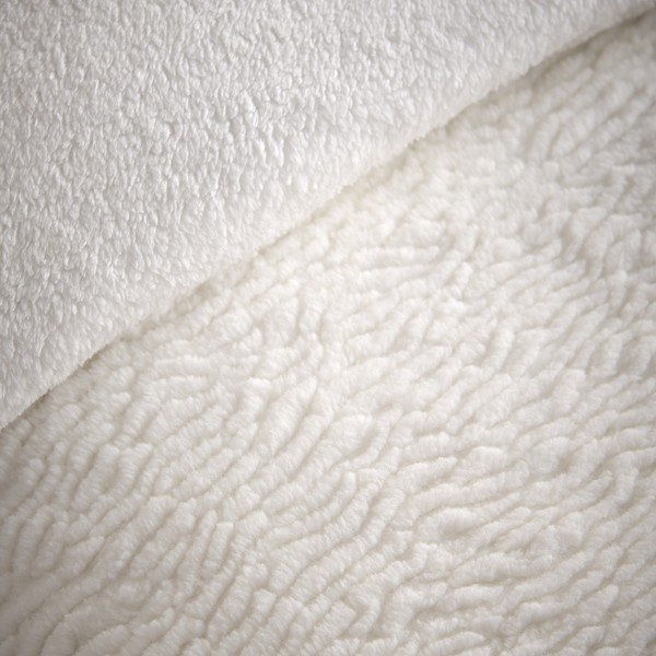 Kremno bela enojna posteljnina 135x200 cm Textured Wave Faux Fur – Catherine Lansfield-image-3