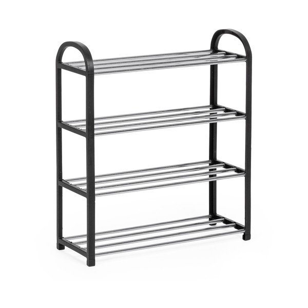 Črno plastično stojalo za čevlje 50,5x57x19 cm Hallfrid – Yes Everyday