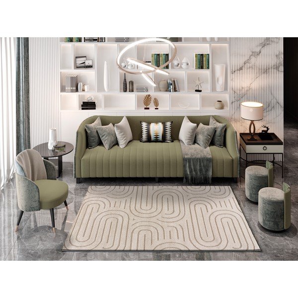 Krem in bela preproga Universal Snowy, 120 x 170 cm-image-1