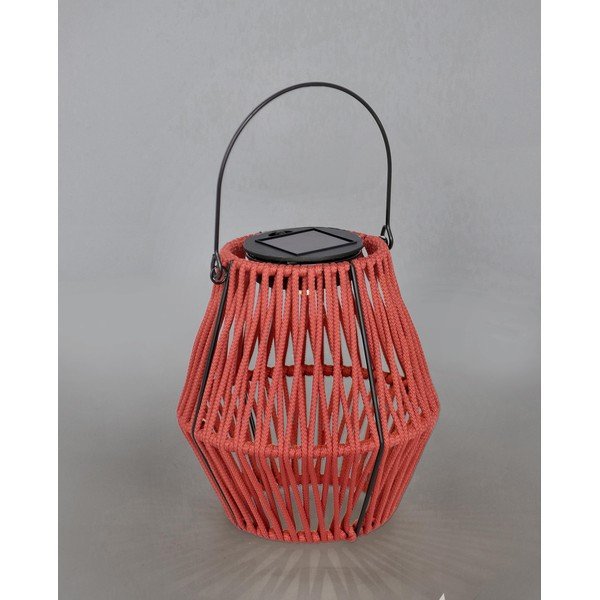 Rdeča LED lanterna s solarnim panelom (višina 17 cm) Juny – Yes Everyday-image-1