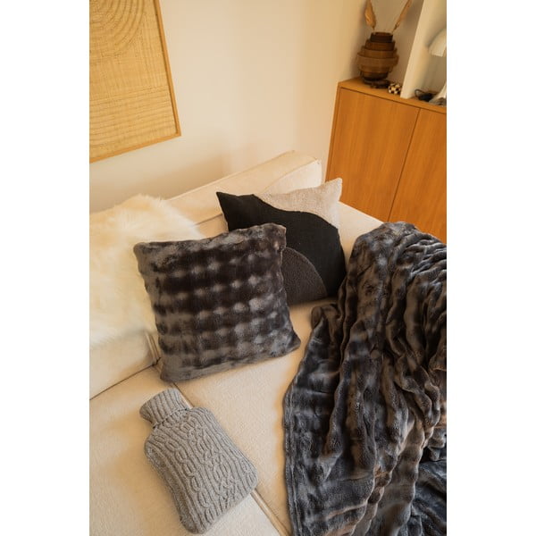 Siva odeja iz mikropliša 150x200 cm Wave – Tiseco Home Studio-image-1