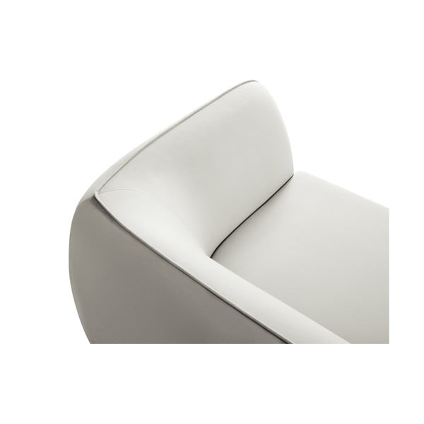 Bež žametna sedežna garnitura 190 cm Lando – Micadoni Home-image-4