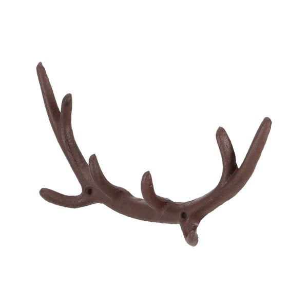 Rjav kovinski stenski obešalnik Antlers – Esschert Design-image-2