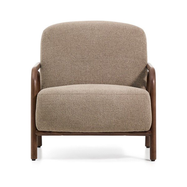 Sivorjav fotelj iz šenilje Sylo – Kave Home-image-2