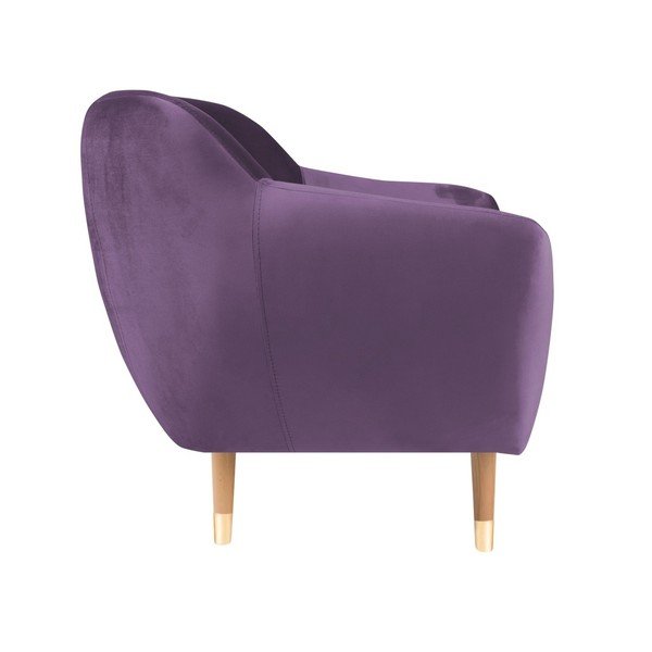 Vijoličen žameten fotelj Mazzini Sofas Benito-image-3