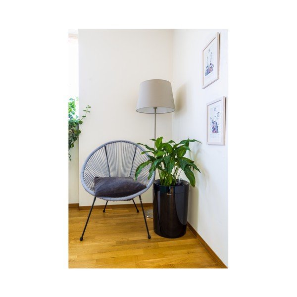 Črn samozalivalni lonec Plastia Calimera B2, ø 50 cm-image-1