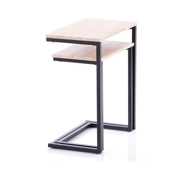 Stranske mizice z mizno ploščo v hrastovem dekorju v kompletu 2 ks 30x48 cm Jalt – Homede-image-4