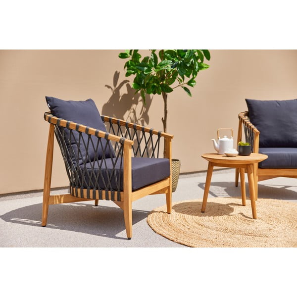 Vrtni fotelj iz masivnega lesa v naravni barvi Bora Bora – Hartman-image-1