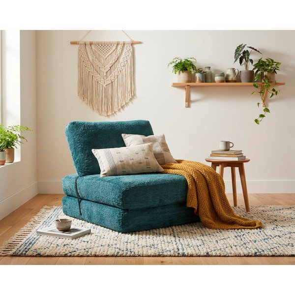 Zelenomoder raztegljiv fotelj iz tkanine bouclé Faster – Mauro Ferretti-image-1