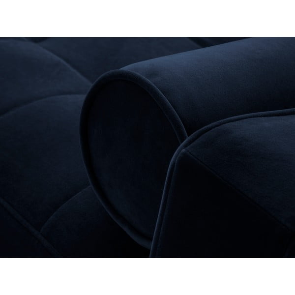 Modra žametna raztegljiva sedežna garnitura Milo Casa Santo, desni kot-image-1