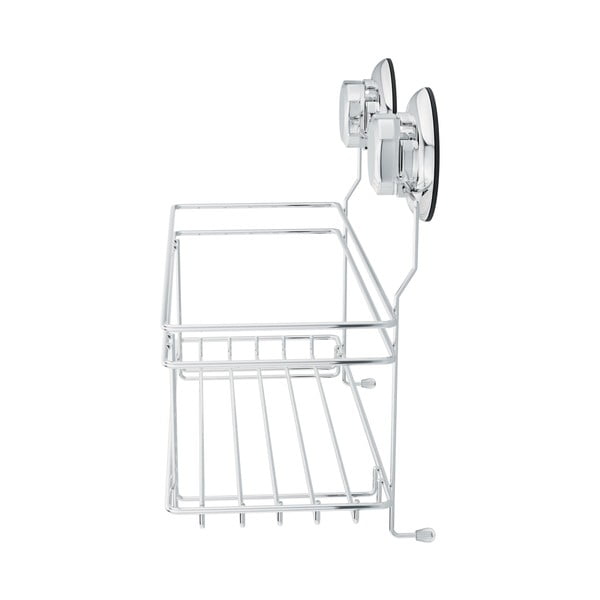 Kovinska kopalniška polica v srebrni barvi z namestitvijo brez vrtanja Bestlock Bath – Compactor-image-4