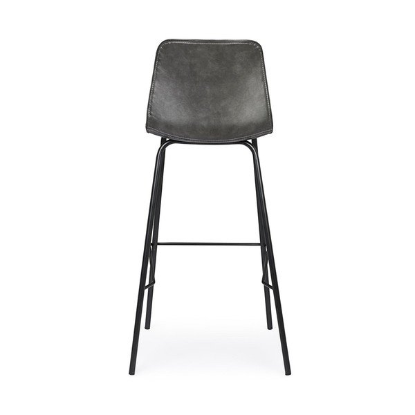 Temno siv oblazinjen barski stol (višina sedeža 75 cm) Kyra – Bizzotto-image-4