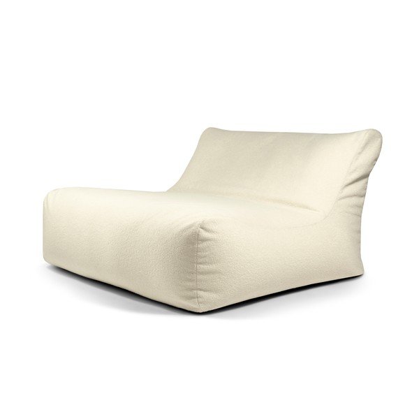 Kremno bela vreča za sedenje iz tkanine bouclé Sofa Lounge – SLOWDOWN