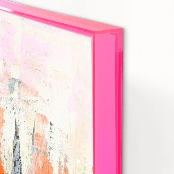 Tiskana slika na platnu z ročno naslikanimi elementi v okvirju v kompletu 2 ks 41,5x41,5 cm New Age Pink – Malerifabrikken-image-2
