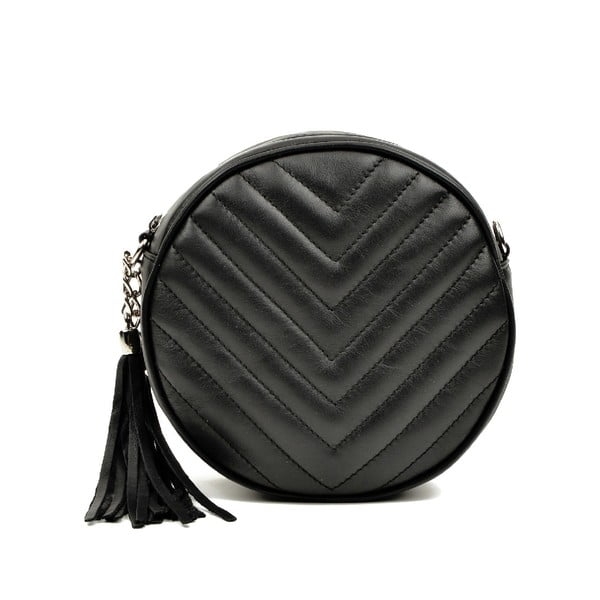 Črna usnjena torbica Luisa Vannini Claire