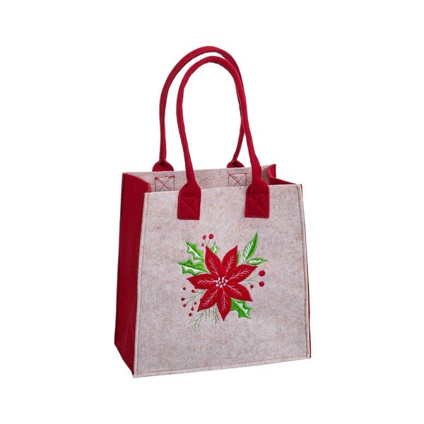 Darilna vrečka z božičnim motivom 23x12 cm Poinsettia – Casa Selección