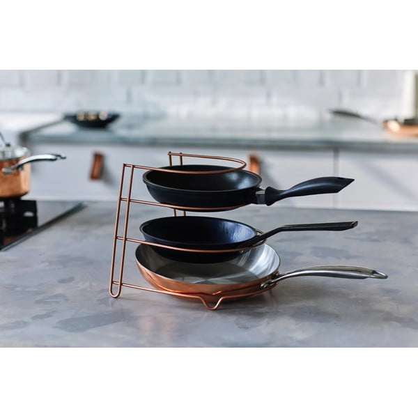 Stojalo za ponve bakrene barve Metaltex-image-1