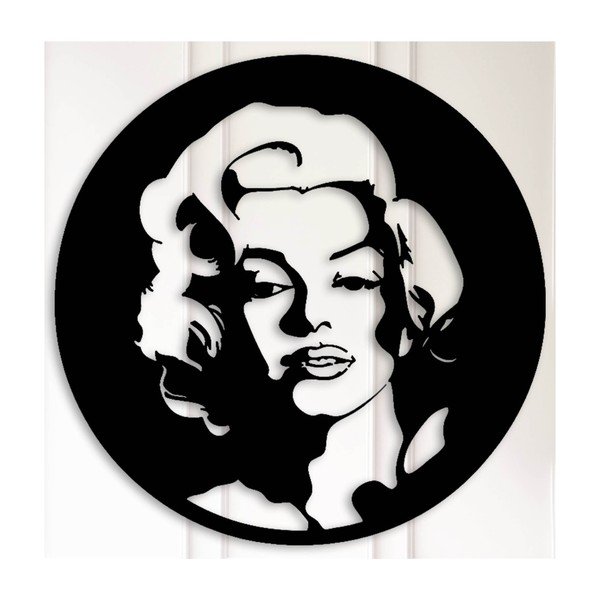 Črna stenska dekoracija Marilyn