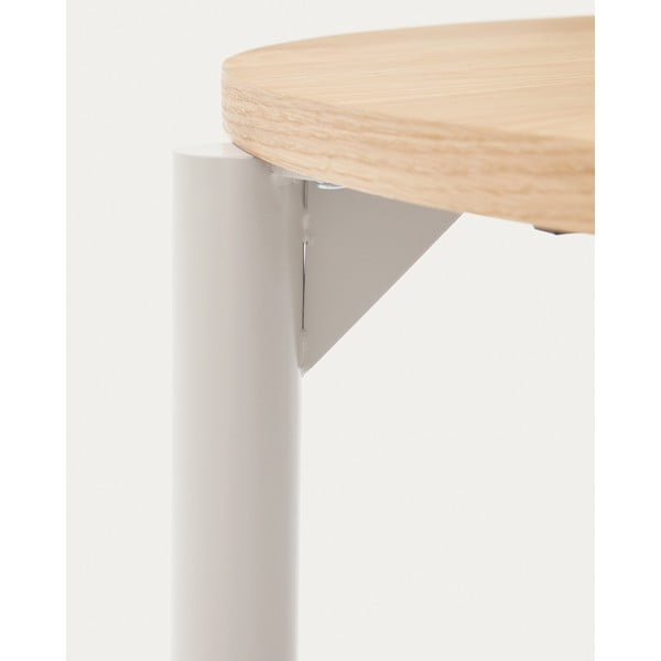 Raztegljiva jedilna miza z mizno ploščo v hrastovem dekorju 90x120 cm Montuiri – Kave Home-image-3