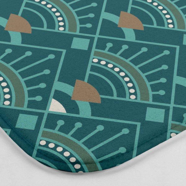 Modrozelena kopalniška preproga za WC 45x45 cm Imperia – douceur d'intérieur-image-2