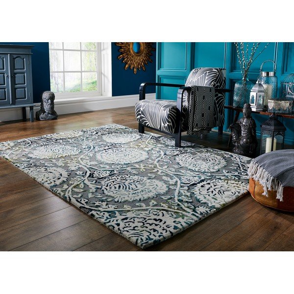 Siva ročno tkana preproga Flair Rugs Soho Vega, 120 x 170 cm-image-3