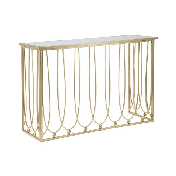 Stranska mizica v zlati barvi 43x120 cm Alesandra – Mauro Ferretti-image-1