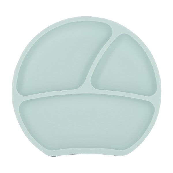 Svetlo moder silikonski otroški krožnik 19x20,5 cm – Kindsgut-image-3