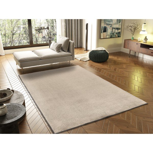 Bež preproga iz mikrovlaken 120x170 cm Coraline Liso – Universal-image-1