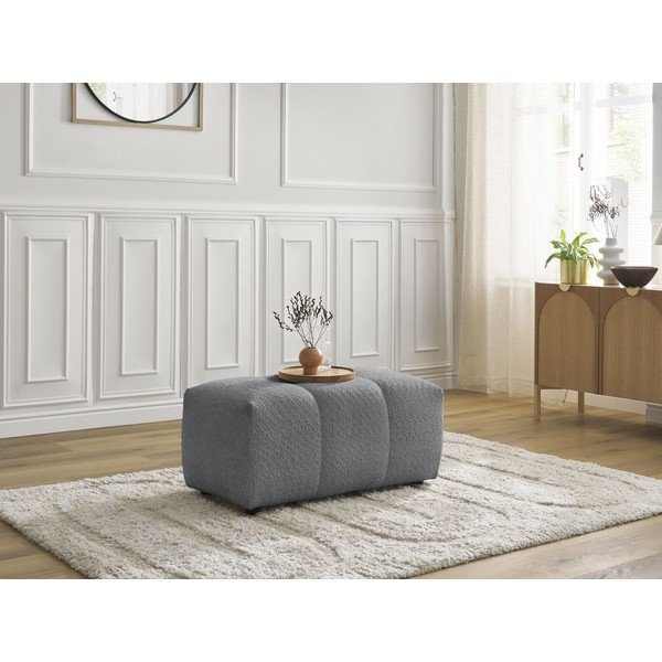 Siv tabure iz tkanine bouclé Roxelane – Bobochic Paris-image-4