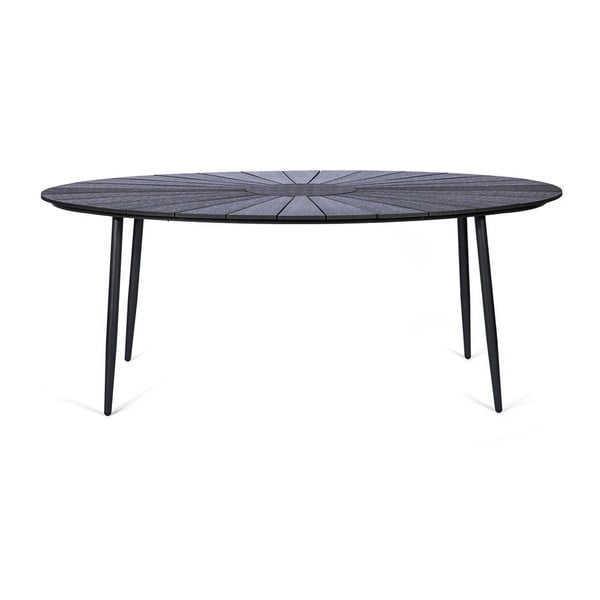 Komplet 4 jedilnih stolov iz ratana Sofia in črne mize Marienlis - Bonami Essentials-image-1