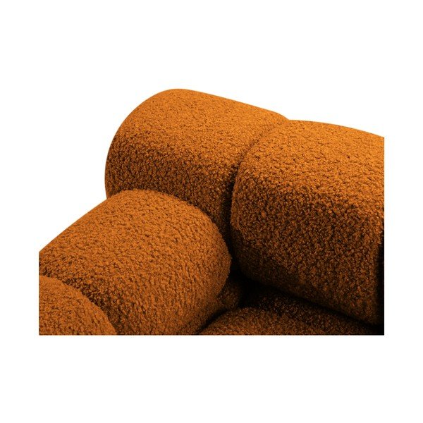 Sedežna garnitura iz tkanine bouclé v barvi terakote 188 cm – Micadoni -image-4