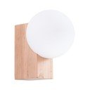 Stenska svetilka v beli in naravni barvi ø 12 cm Solum – Sollux
