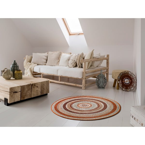 Oranžna zunanja preproga Universal Verdi, ⌀ 120 cm-image-1