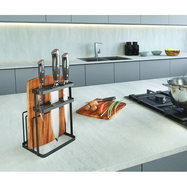 Stojalo za kuhinjske pripomočke iz nerjavečega jekla Tokyo Lava - Metaltex-image-3