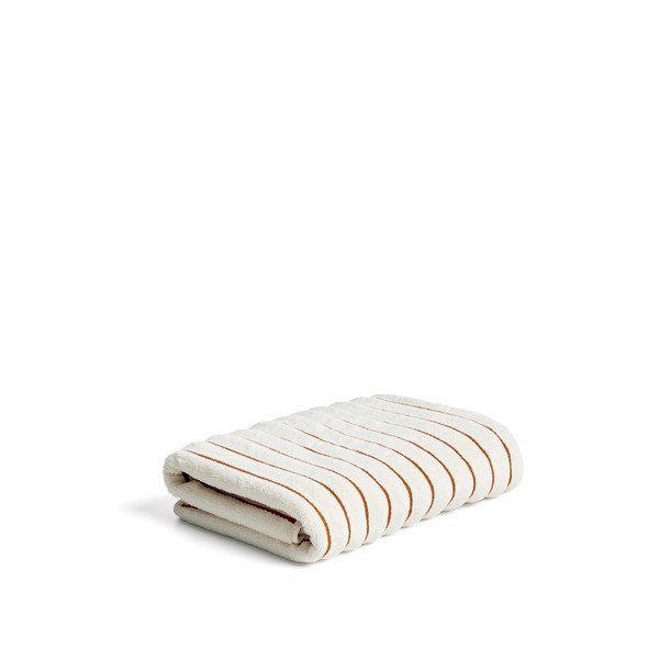 Oranžna/bež frotirna bombažna brisača 70x140 cm Dorane – Kave Home