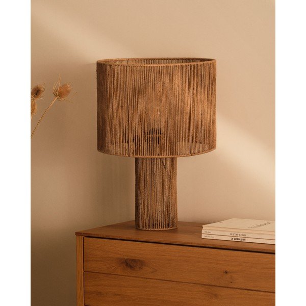 Namizna svetilka v naravni barvi s senčilom iz jute (višina 54 cm) Pontos – Kave Home-image-1