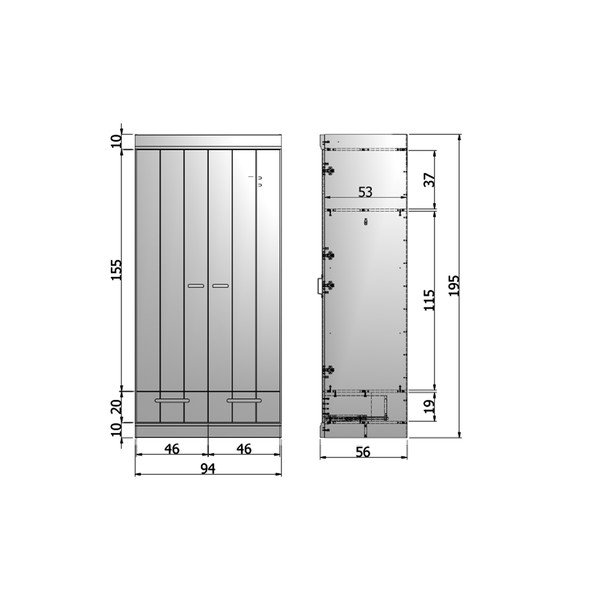 Garderobni trak Betonska siva, 195x94 cm-image-4