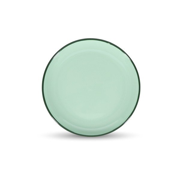 Zelen desertni krožnik iz kamenine ø 18 cm Duo – ONA