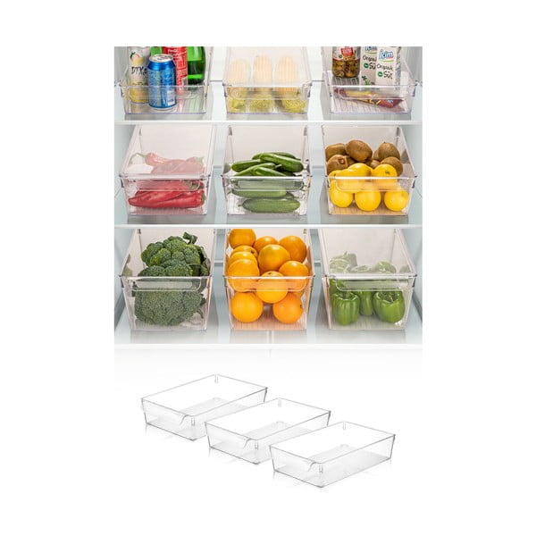 Plastični organizator hladilnika 3 kos - Hermia-image-1