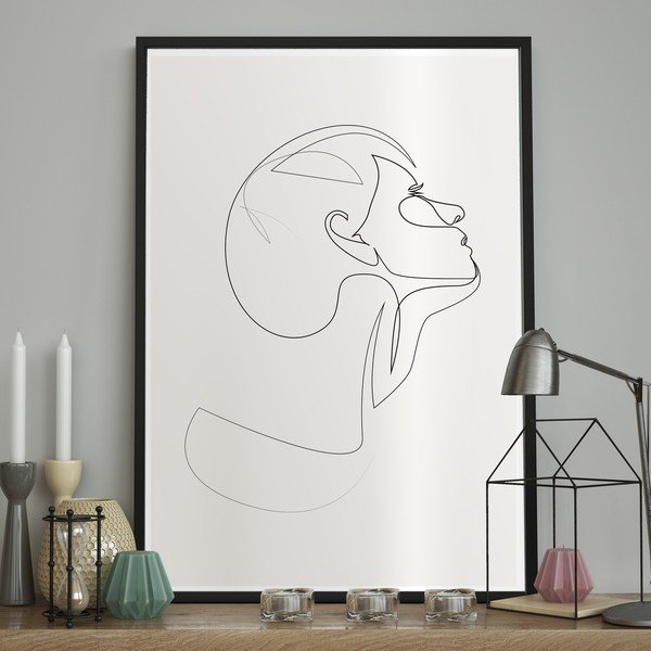 Slika 40x50 cm Sketchline Face – DecoKing-image-2