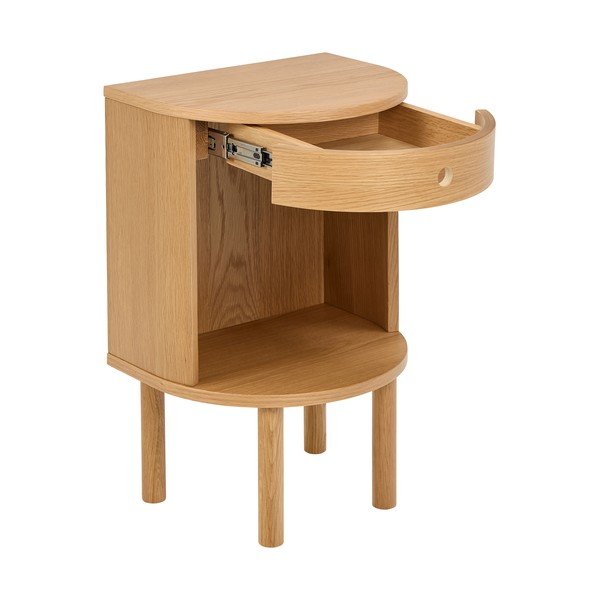 Nočna omarica v hrastovem dekorju v svetli naravni barvi Paron – Actona-image-3