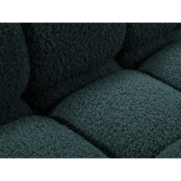 Modrozelena sedežna garnitura iz tkanine bouclé 188 cm – Micadoni -image-3