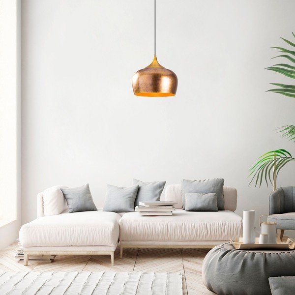 Viseča svetilka v zlati barvi s kovinskim senčilom ø 30 cm Berceste – Opviq lights-image-1