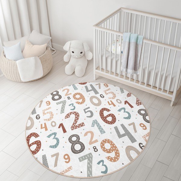 Pralna otroška igralna preproga ø120 cm Happy Numbers – Mila Home-image-3