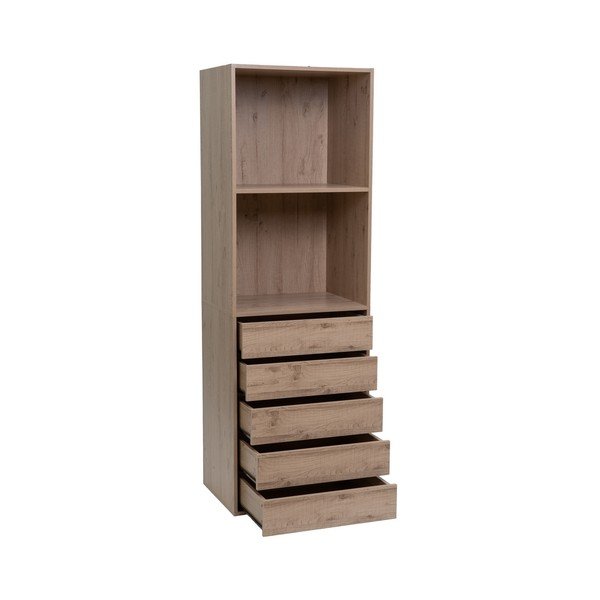 Odprta modularna garderobna omara v hrastovem dekorju 60x180x45 cm Modular – Casa Selección-image-1