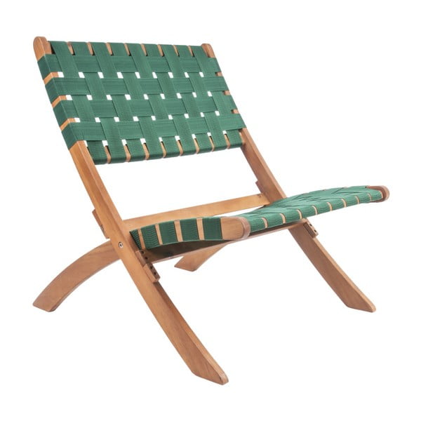 Zeleni stol iz akacijevega lesa z najlonsko prevleko Leitmotiv Weave