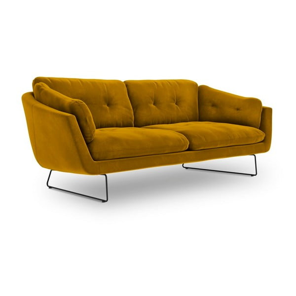 Rumena žametna zofa Windsor & Co Sofas Gravity-image-2