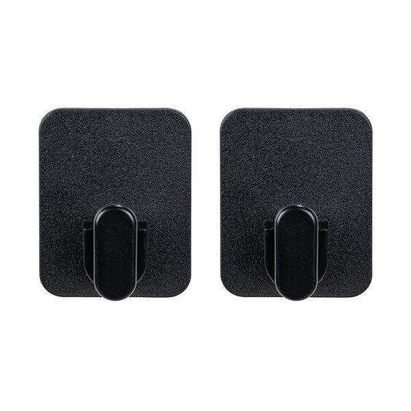 Črni plastični obešalniki z namestitvijo brez vrtanja v kompletu 2 ks Parma – Allstar-image-3