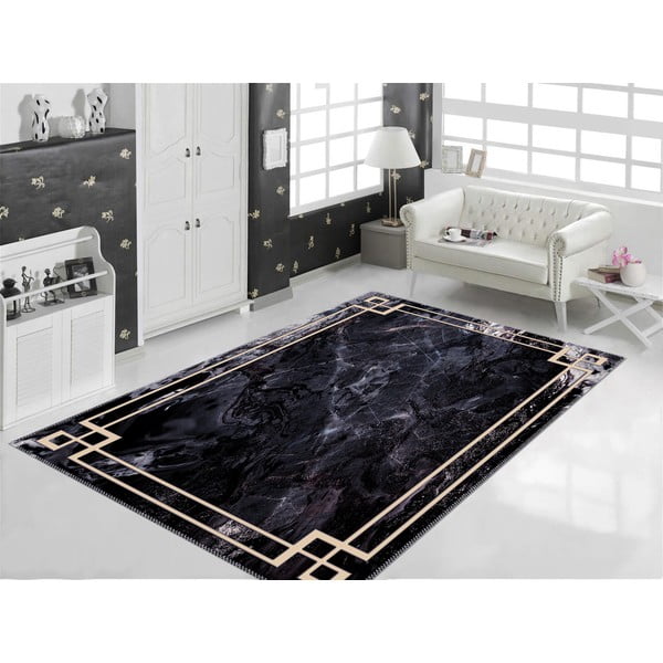 Črna preproga Vitaus Willow, 160 x 230 cm-image-1